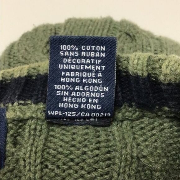 Chaps Vintage Mens Long Sleeve Crew Neck Cable-knit Sweater, Green, size L - Picture 7 of 8